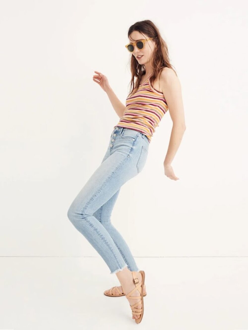 Madewell 9" High-Rise Skinny Crop Jeans: Button-Front Edition